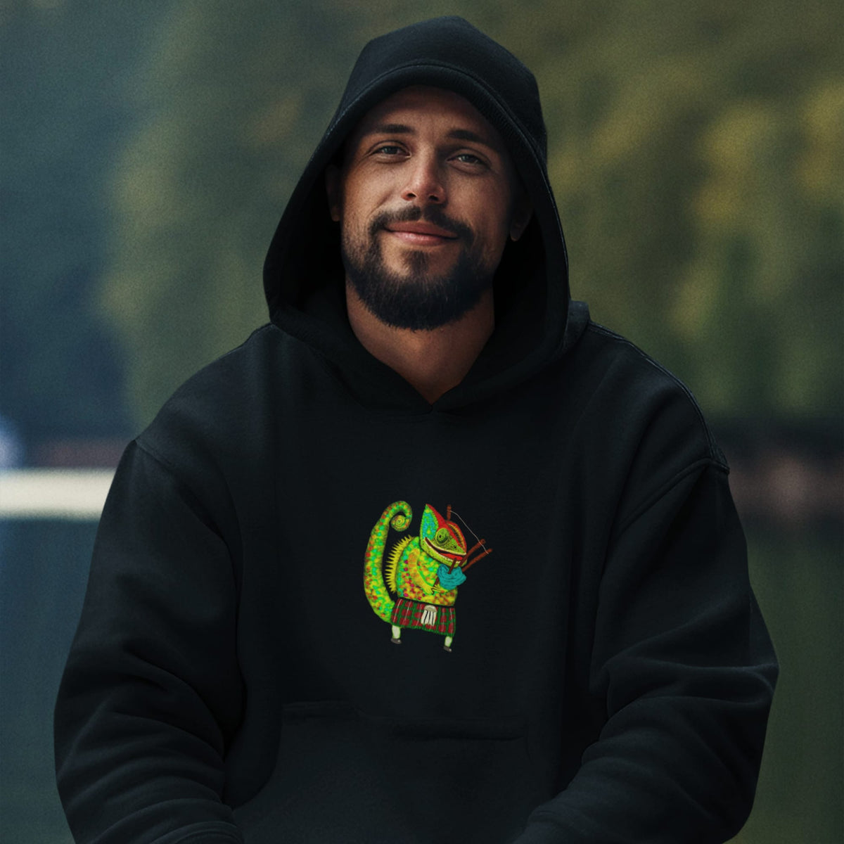 Chameleon Bagpiper | Sustainable Hoodie