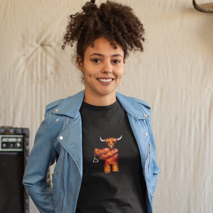 Cow | 100% Organic Cotton T Shirt worn by a woman