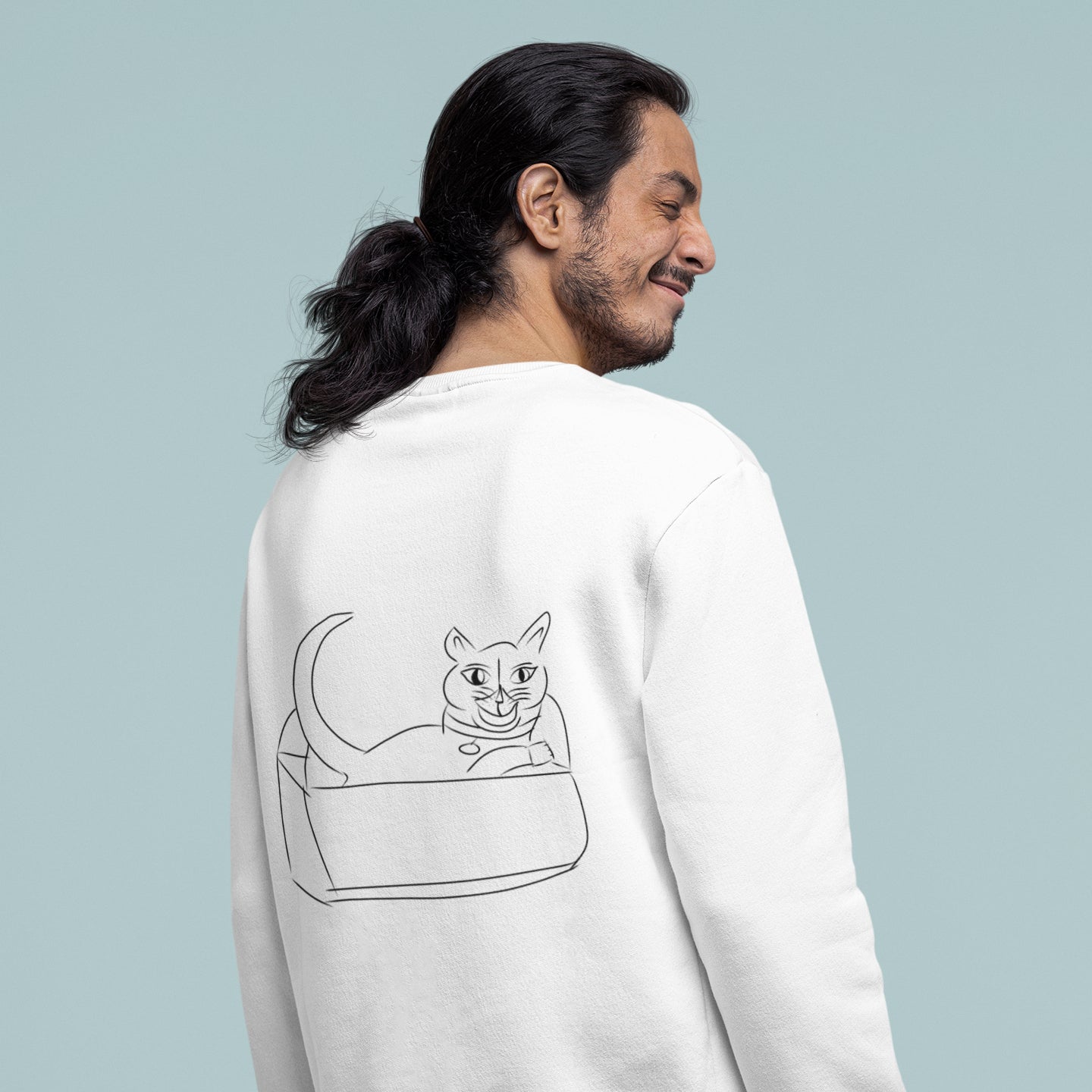 Cat's Cradle | Vegan Jumper worn by a man