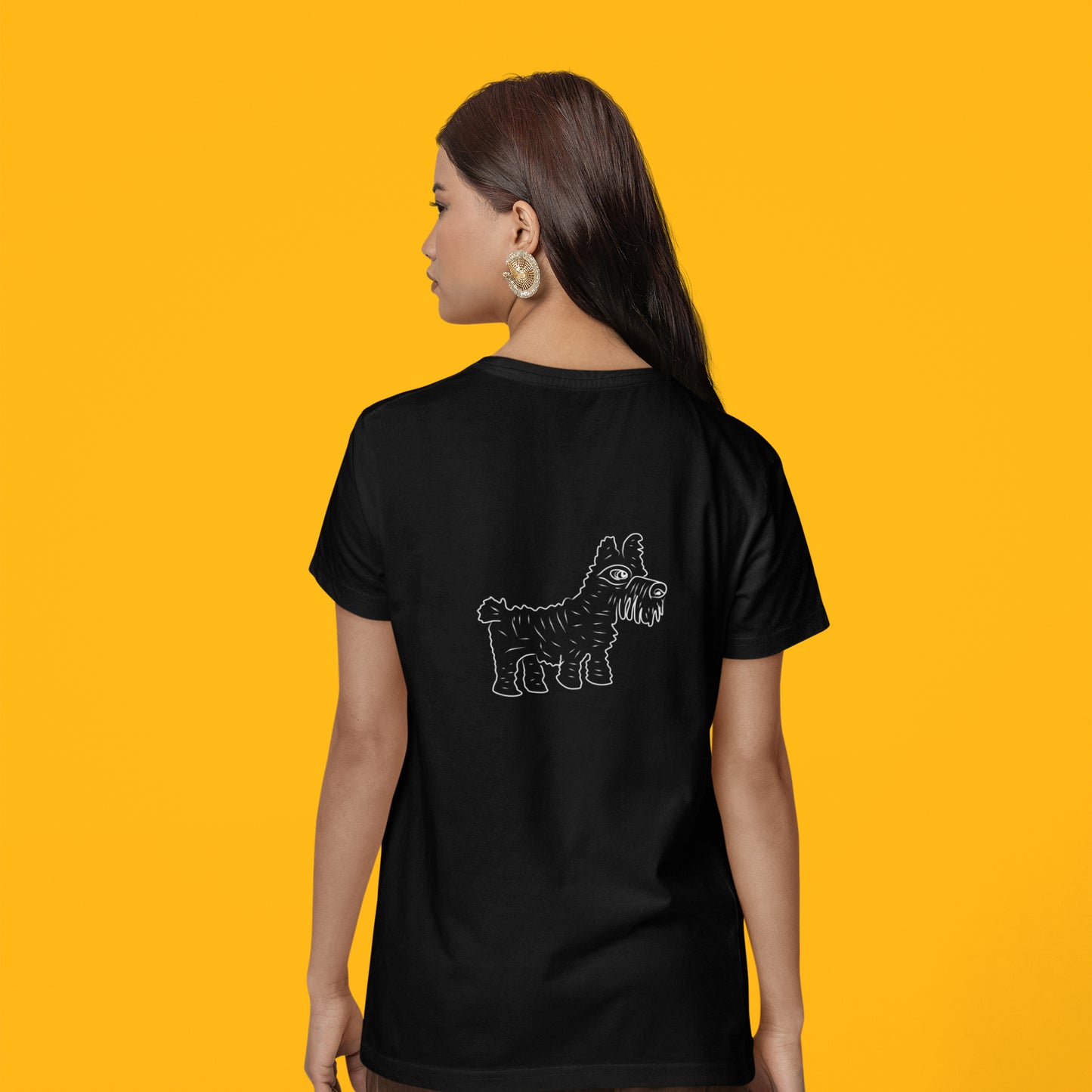 Dog | 100% Organic Cotton T Shirt worn by a woman