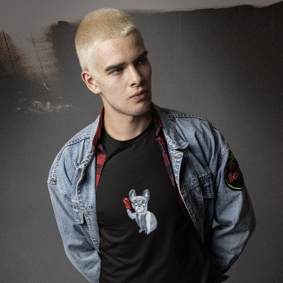 Dog Philosopher | 100% Organic Cotton T Shirt worn by a man