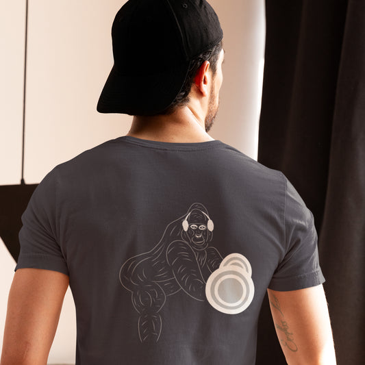 White Gorilla Gym | 100% Organic Cotton T Shirt worn by a man