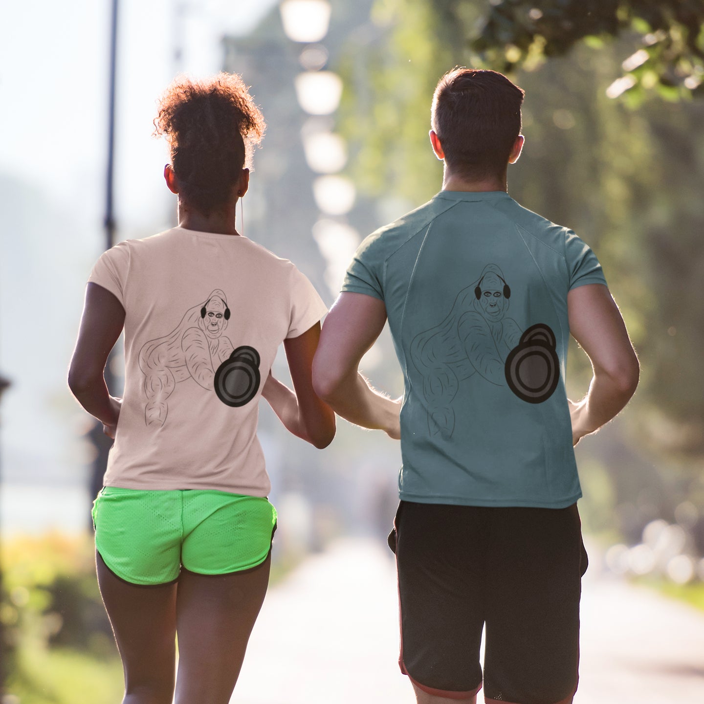 Gorilla Gym | 100% Organic Cotton T Shirt worn by people running