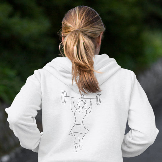 Women That Lift | Sustainable Hoodie worn by a woman
