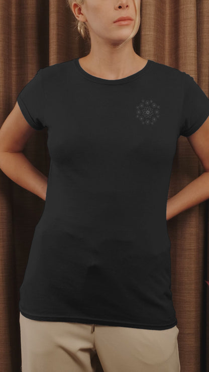 White Lotus Dream | 100% Organic Cotton T Shirt worn by a woman