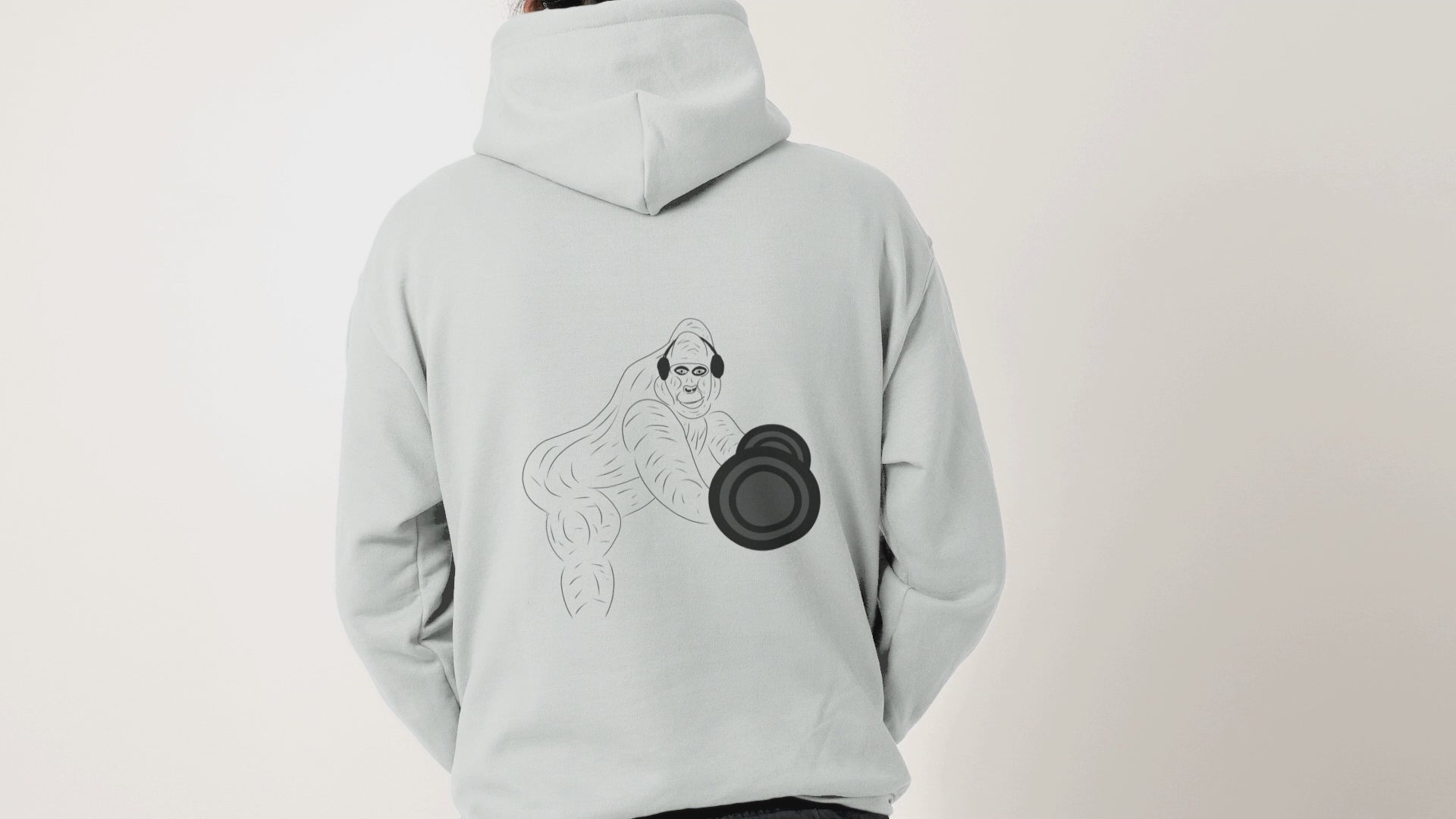 Gorilla Gym | Sustainable Hoodie worn by a man