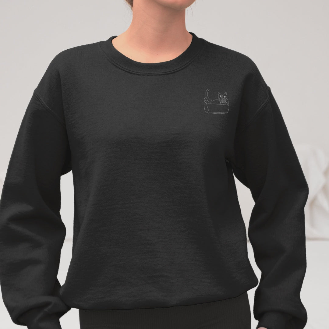 White Cat's Cradle | Vegan Jumper worn by a woman