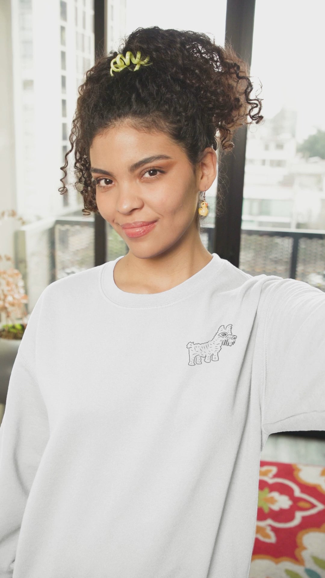 Dog | Vegan Jumper worn by a woman