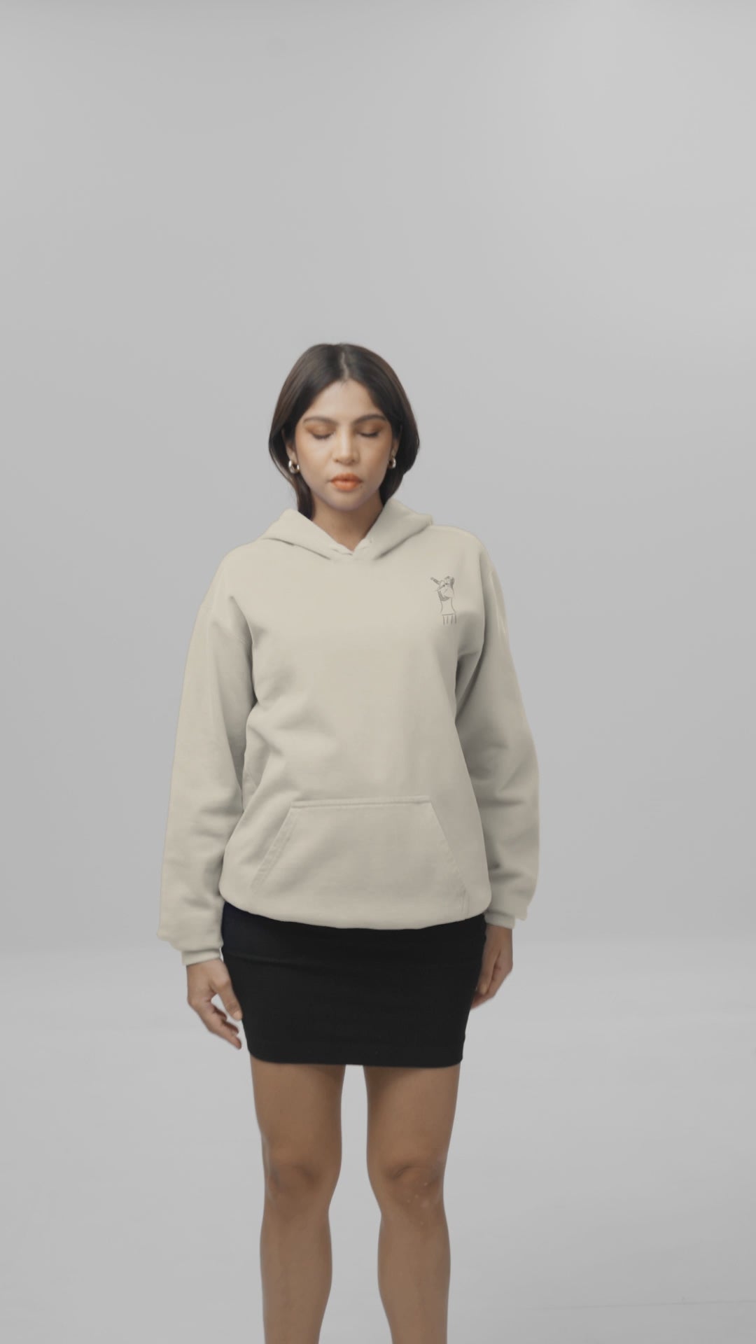 Songstress Woman Singing | Sustainable Hoodie worn by a woman