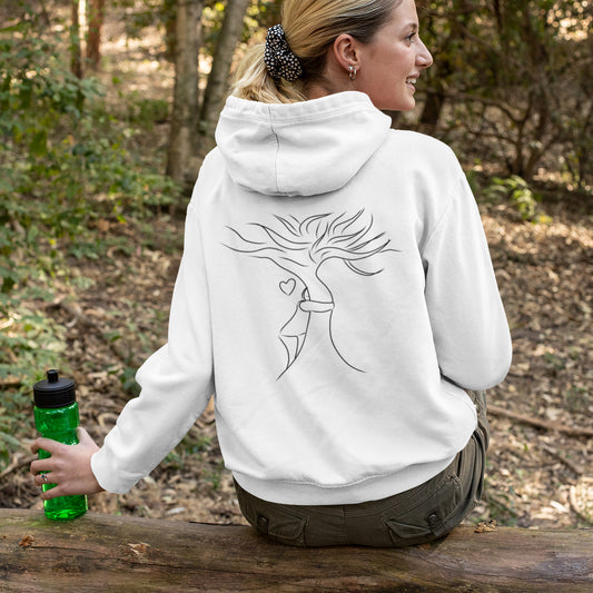 Tree Hug | Sustainable Hoodie worn by a woman
