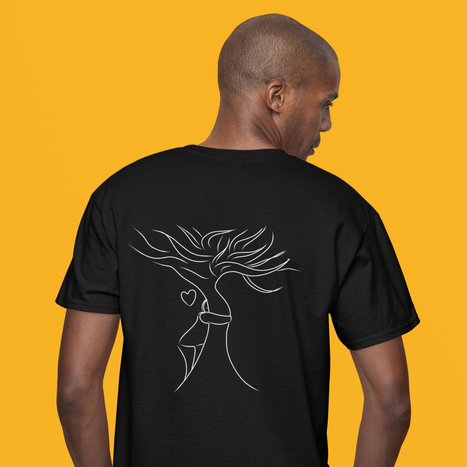 Sustainable Embrace White Tree | 100% Organic Cotton T Shirt worn by a man