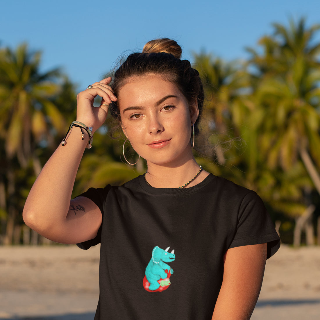 Shark organic-cotton T-shirt