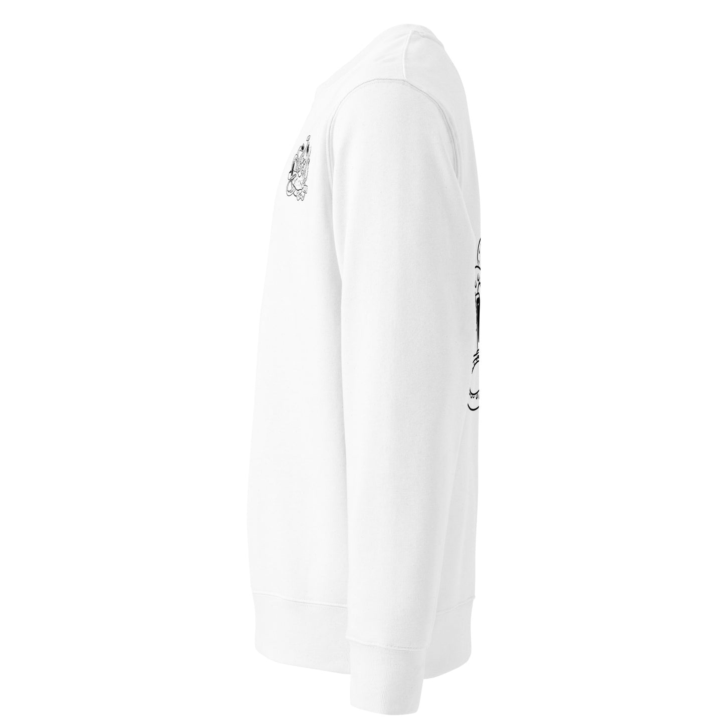 Octopus Office Worker White | Vegan Jumper in white side view