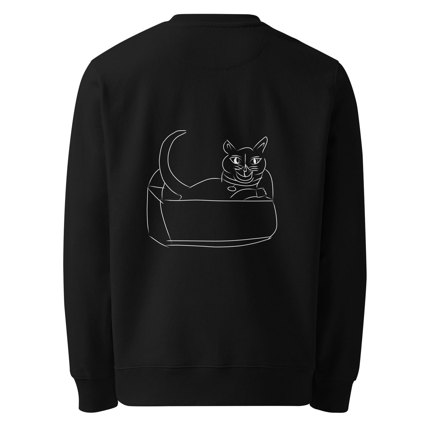 White Cat's Cradle | Vegan Jumper in black back
