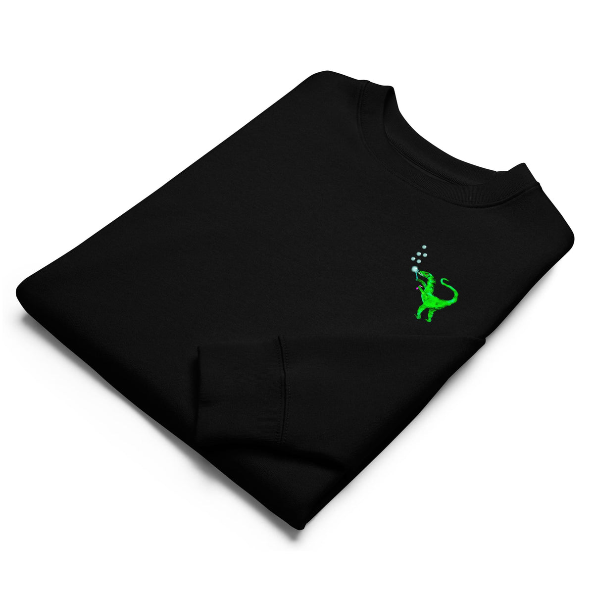 Vegan Sustainable Jumper in black folded