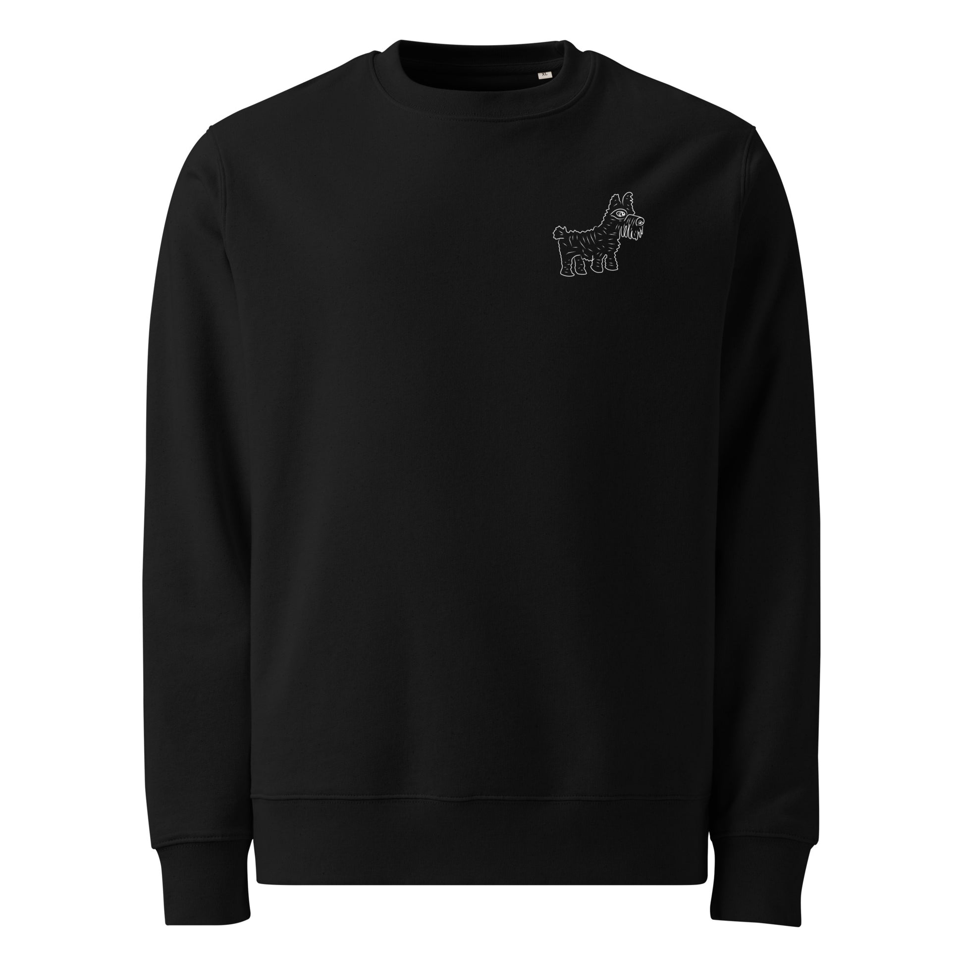 White Dog  | Vegan Jumper in black