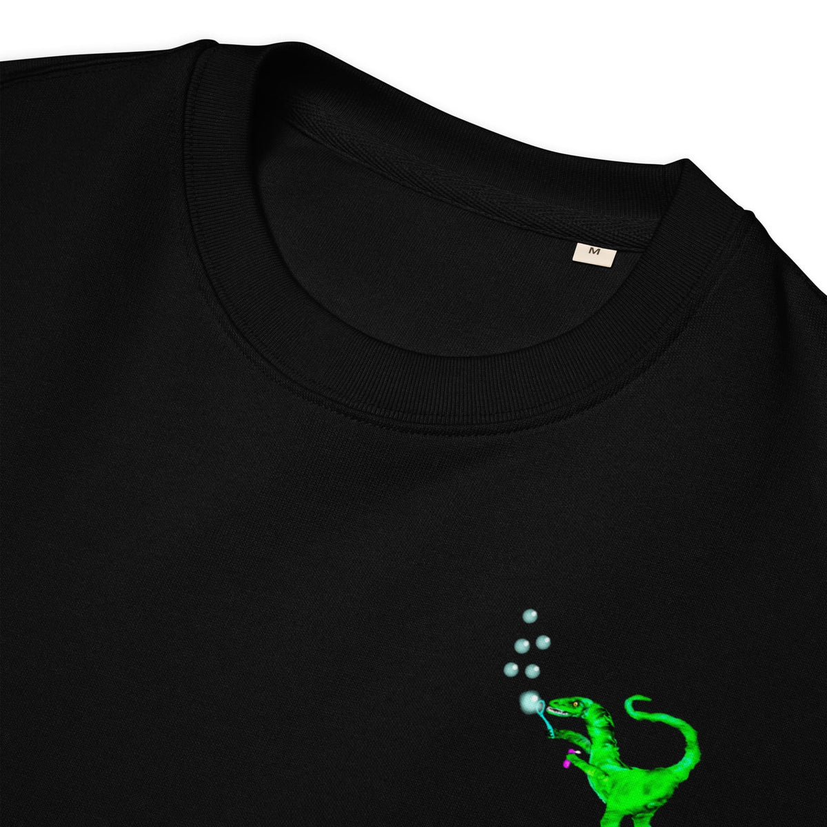 Vegan Sustainable Jumper in black detail