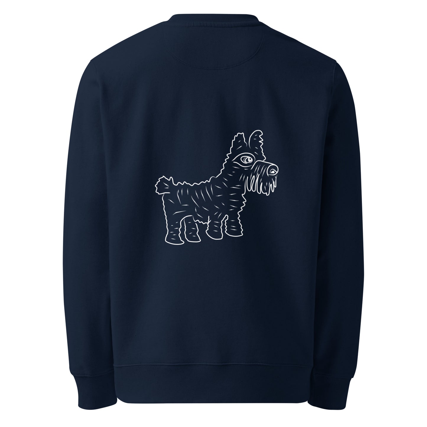 White Dog | Vegan Jumper in navy back