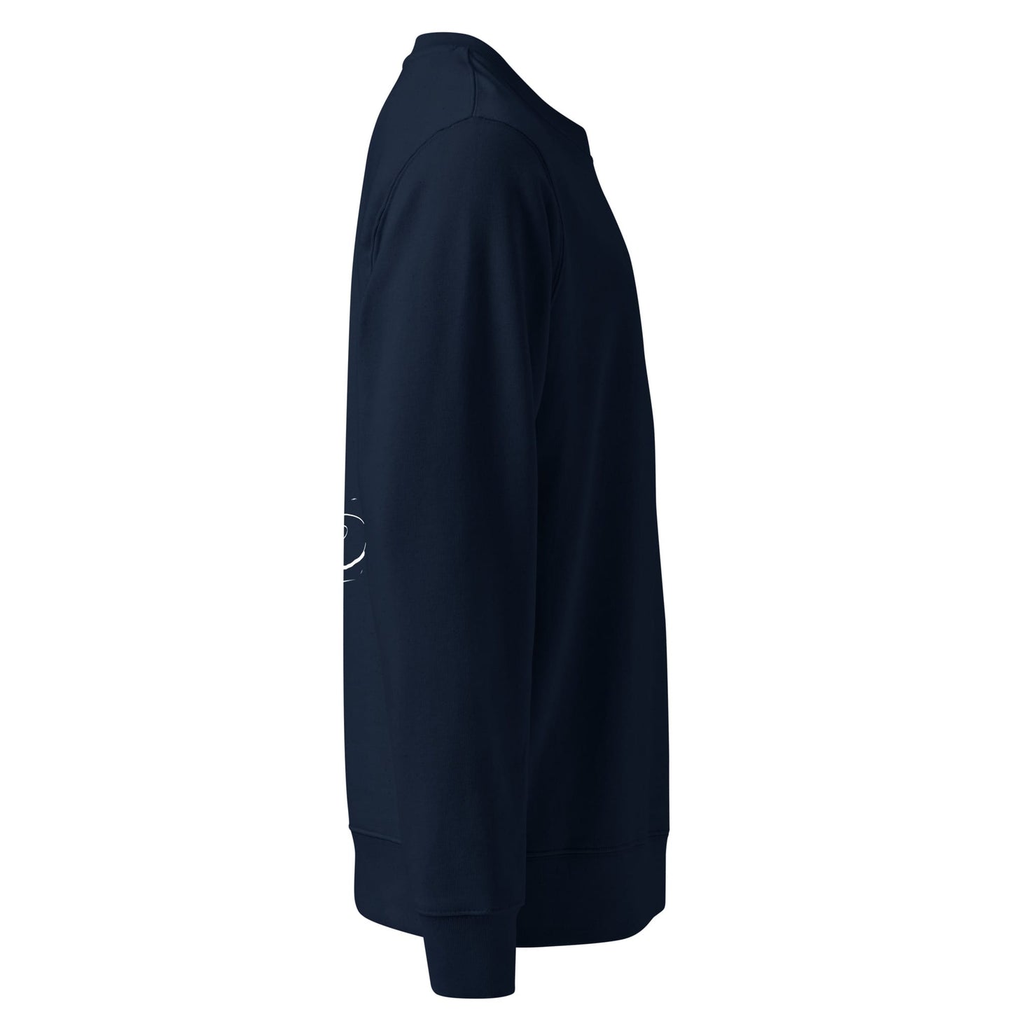 Surfing Owl White Line | Vegan Jumper in navy right