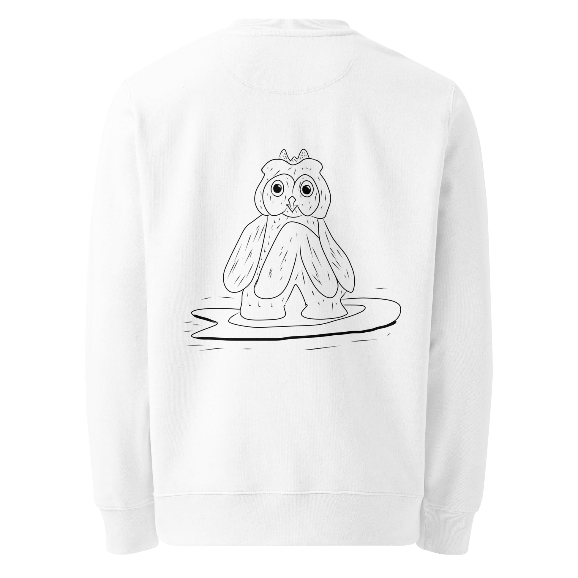 Surfing Owl | Vegan Jumper back view