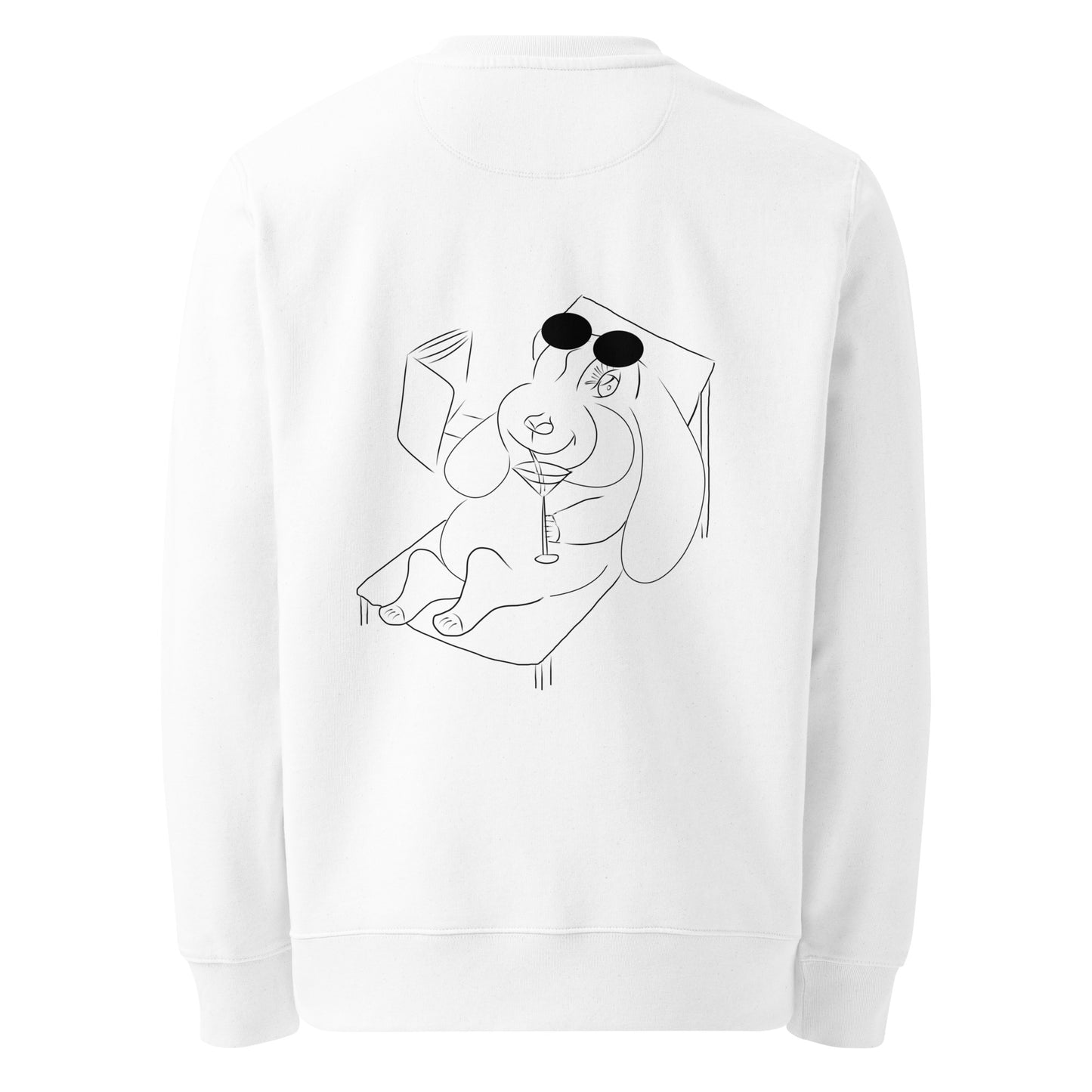 Bunny Hop and Sip | Vegan Jumper back view