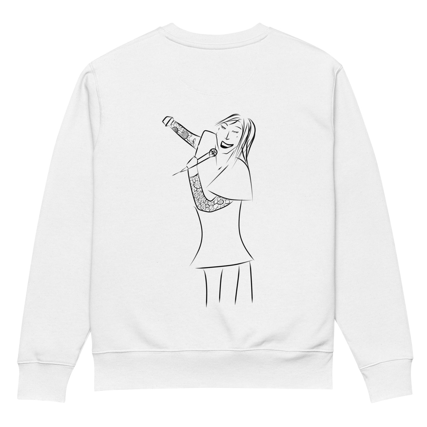 Songstress Woman Singing | Vegan Jumper back view
