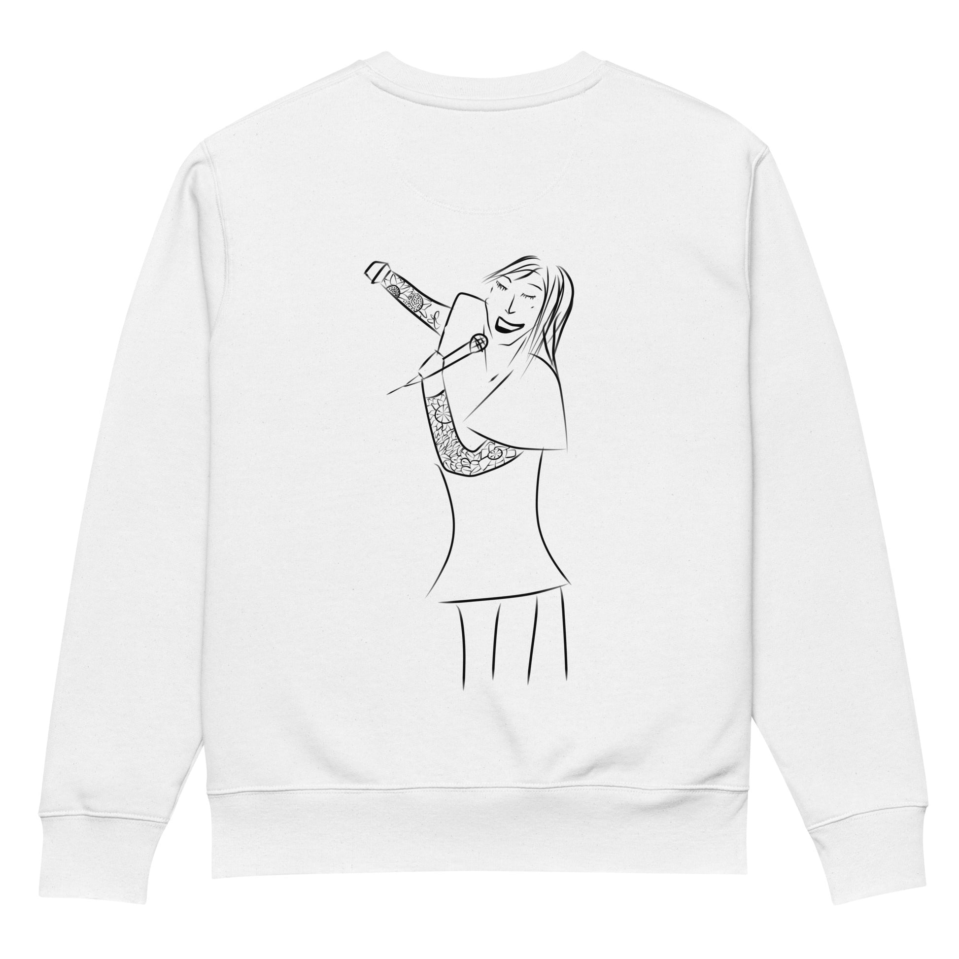 Songstress Woman Singing | Vegan Jumper back view