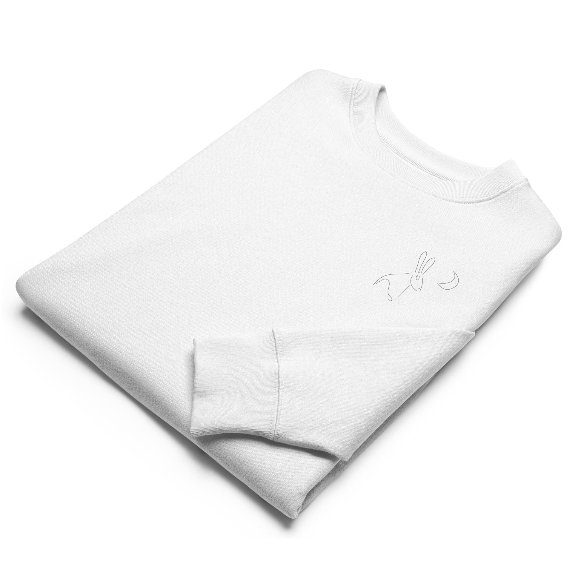 Hare Stares at the Moon | Vegan Jumper folded