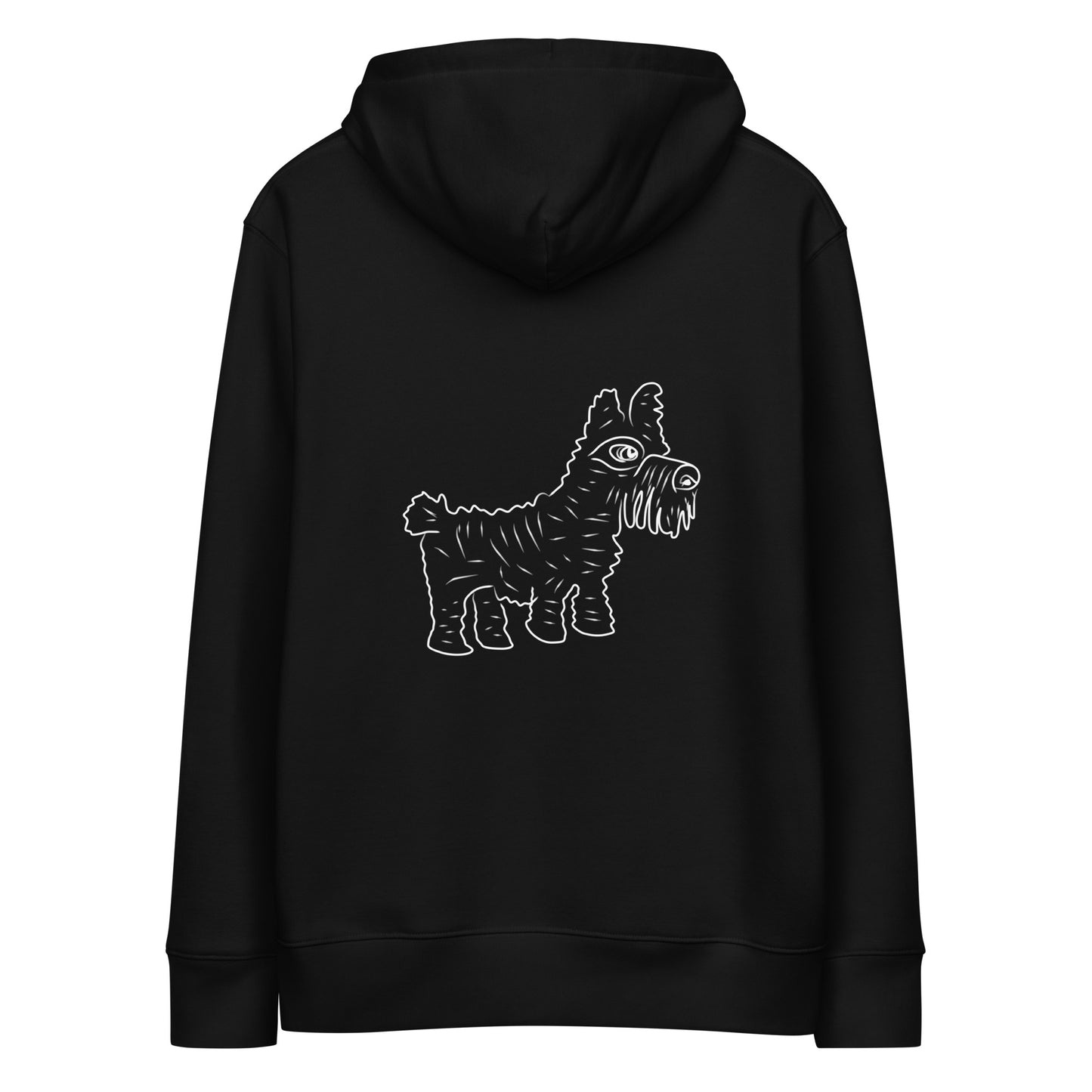 Dog in White | Sustainable Hoodie in black back