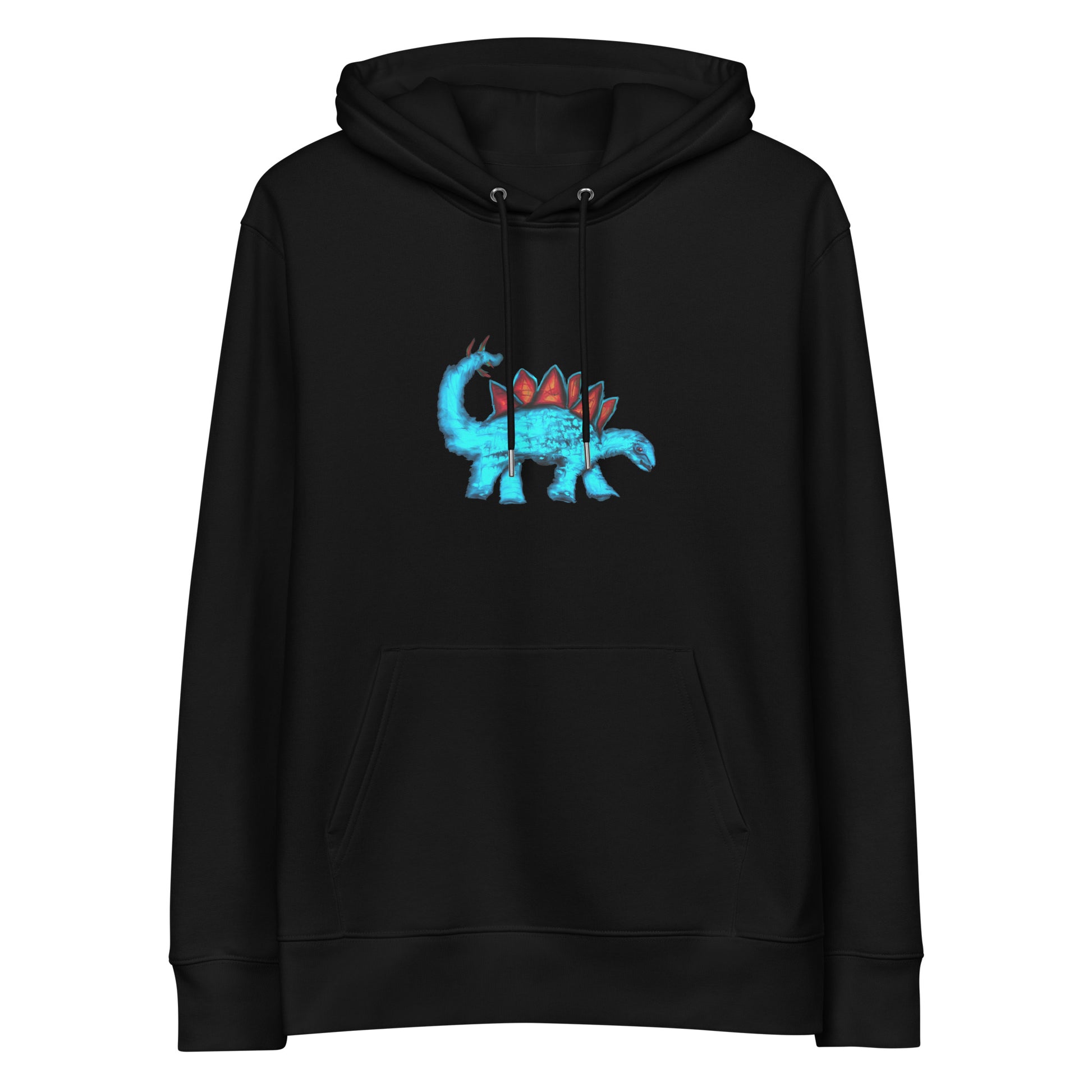 Dinosaur Stegosaurus | Sustainable Hoodie in black