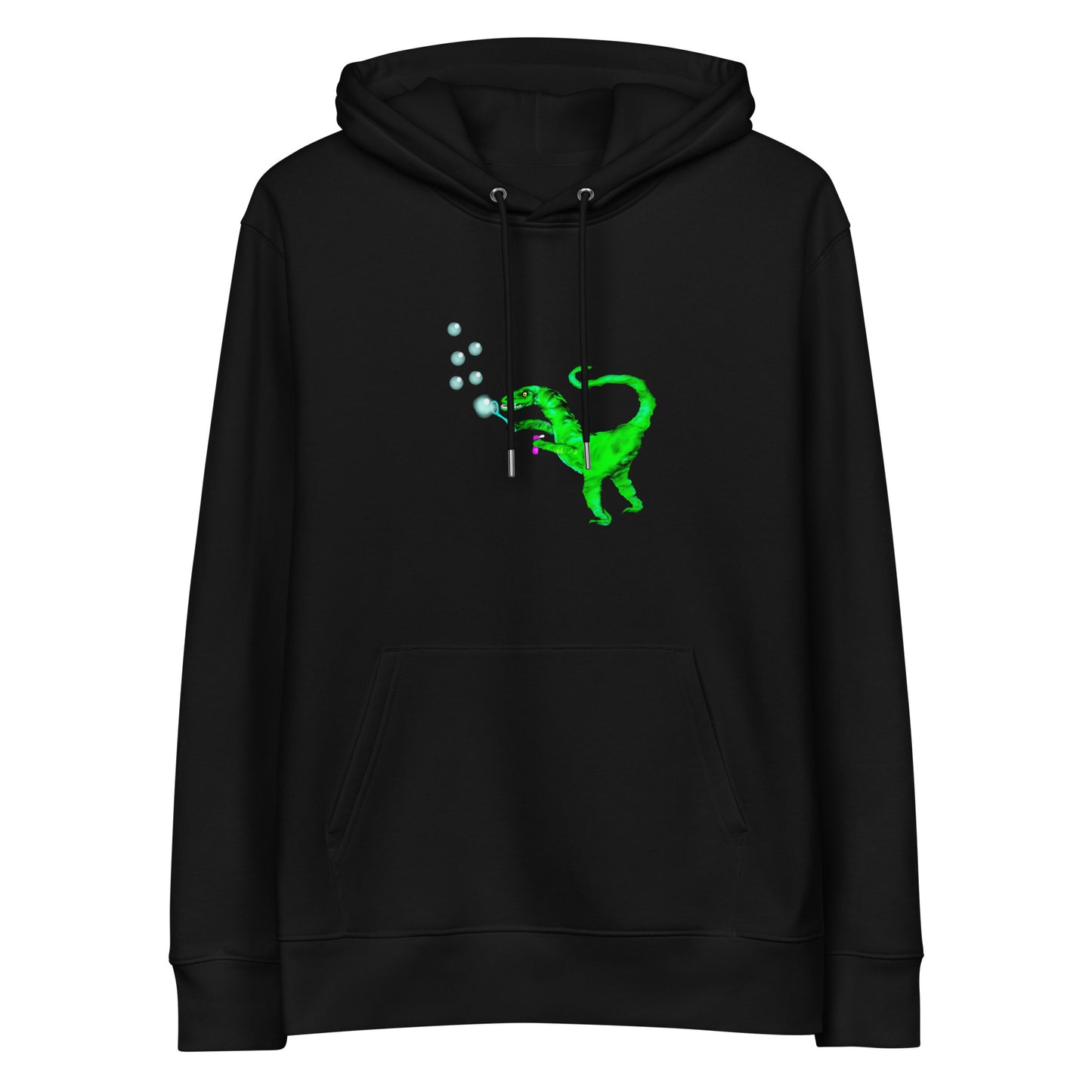 Dinosaur Velociraptor | Sustainable Hoodie in black