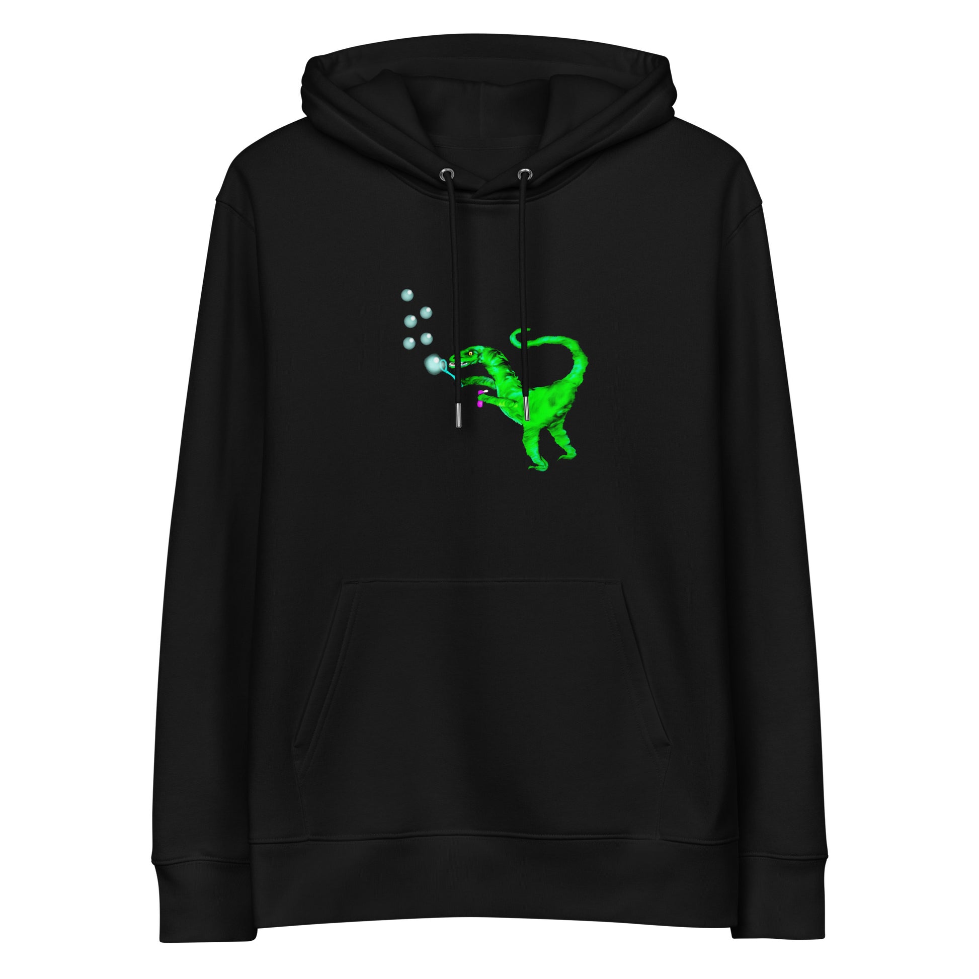 Dinosaur Velociraptor | Sustainable Hoodie in black