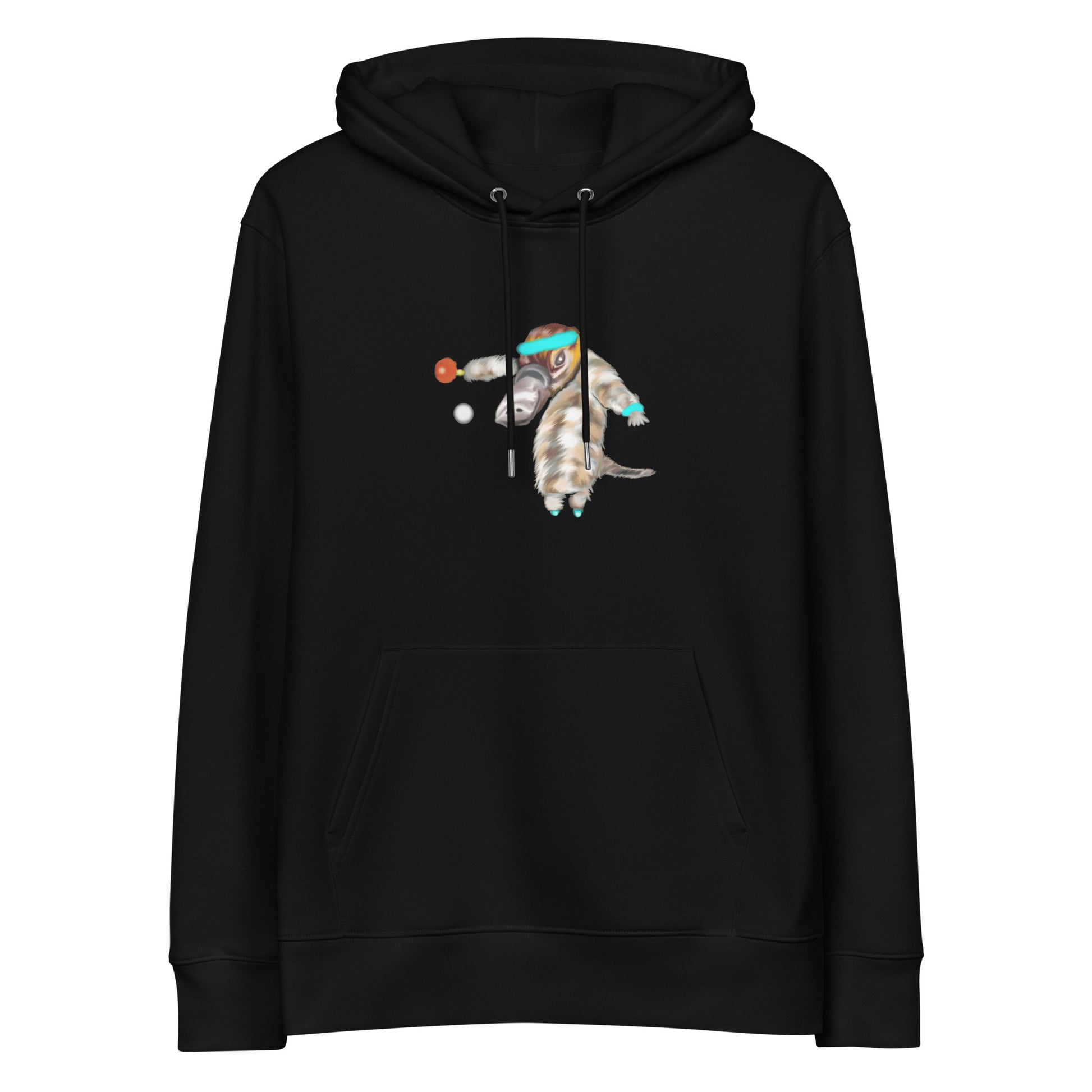 Ping Pong Platypus | Sustainable Hoodie in black