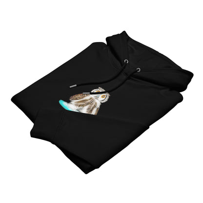 Surfing Owl | Sustainable Hoodie folded