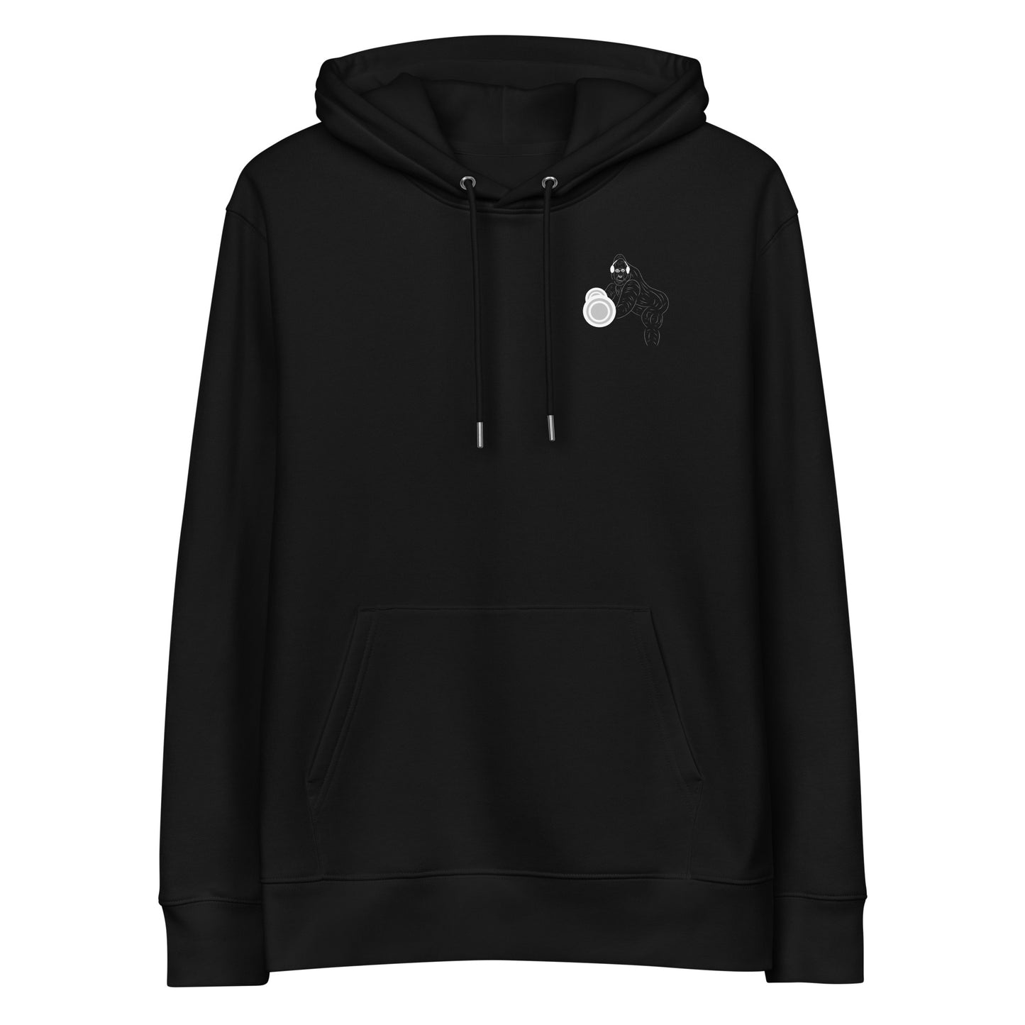 White Gorilla Gym | Sustainable Hoodie in black