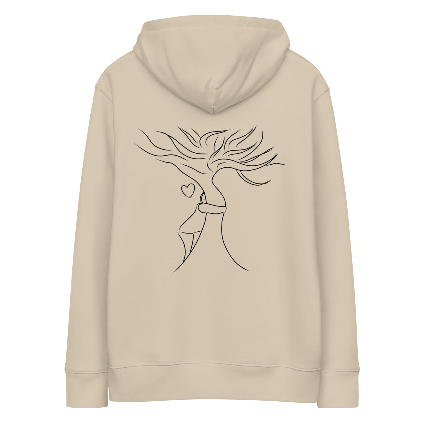 Tree Hug | Sustainable Hoodie in desert dust back view