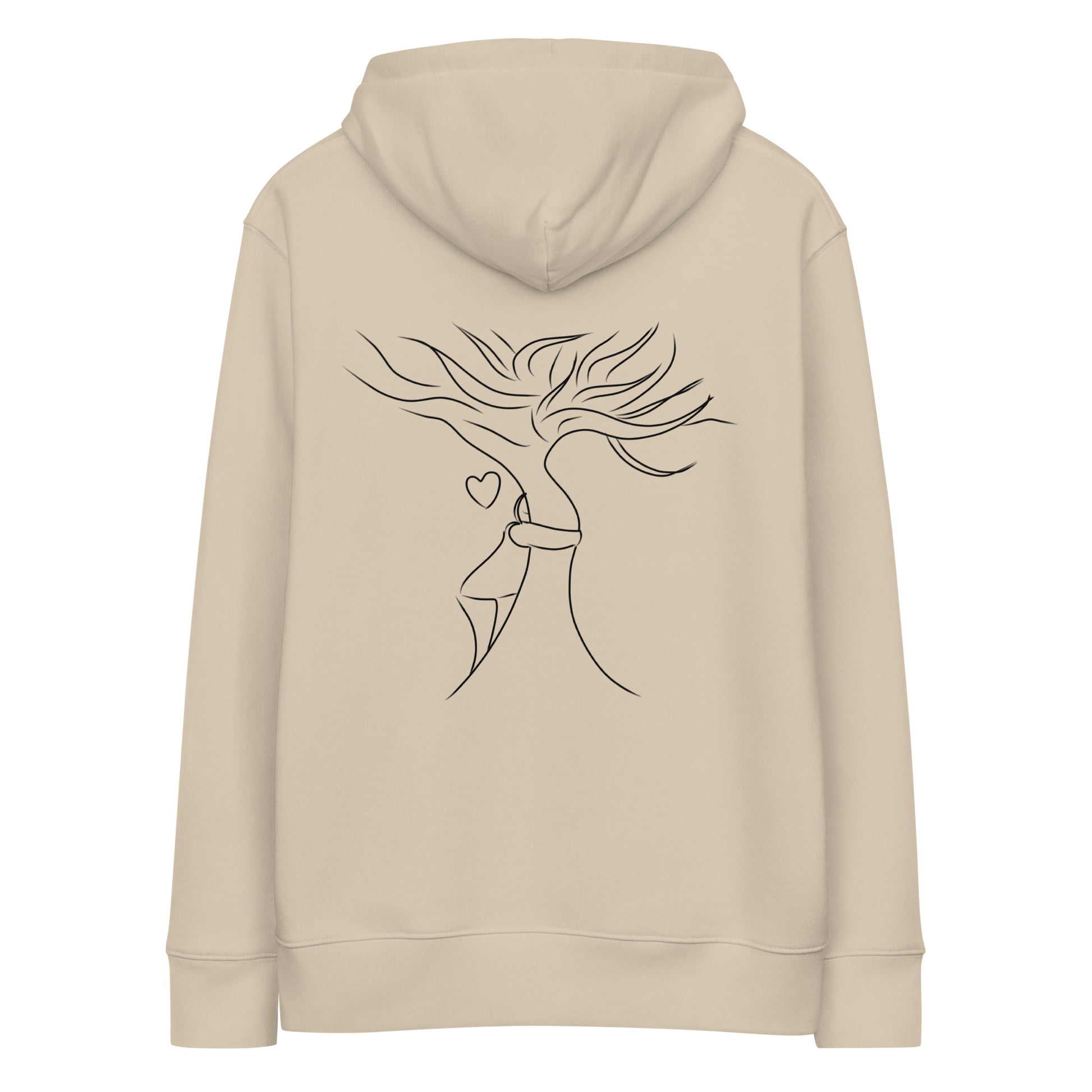 Tree Hug | Sustainable Hoodie in desert dust back view