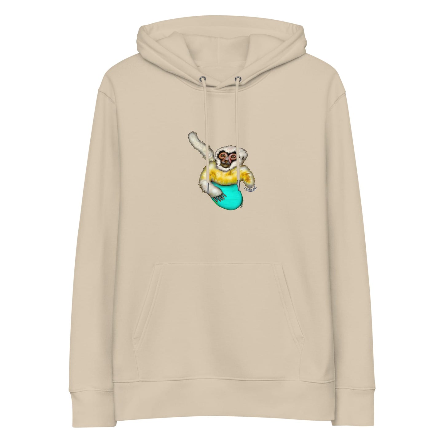 Surfing Gibbon | Sustainable Hoodie in desert dust