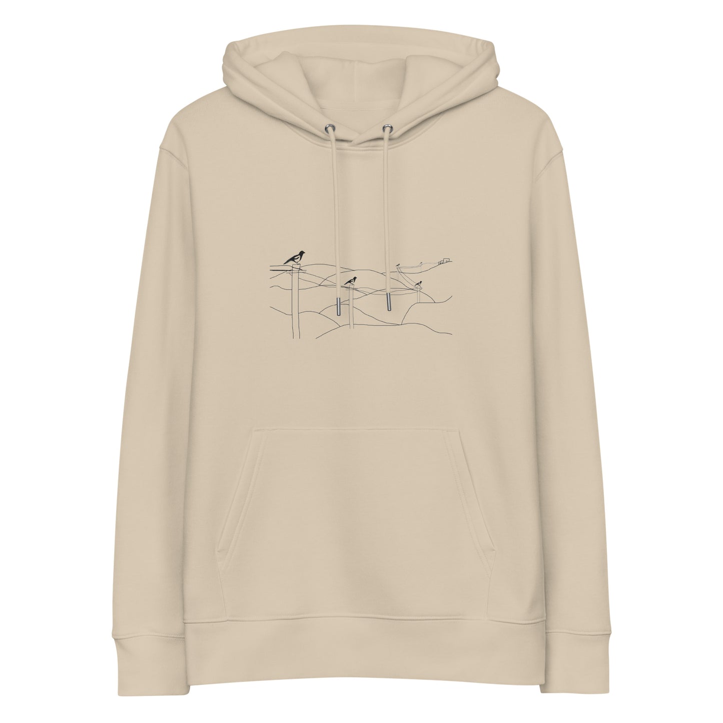 Magpies | Sustainable Hoodie in desert dust