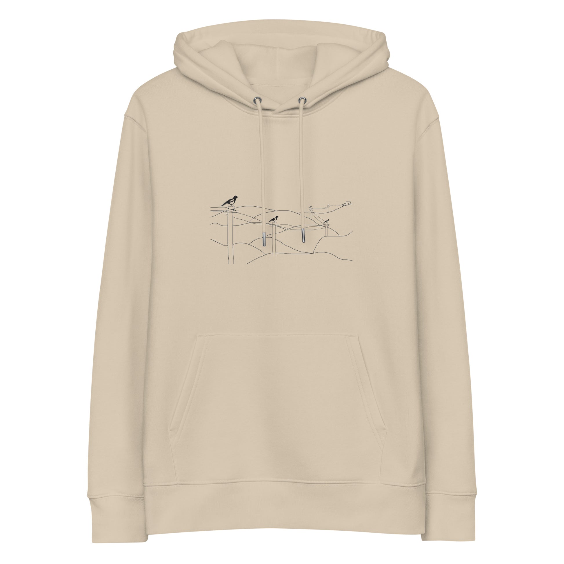 Magpies | Sustainable Hoodie in desert dust