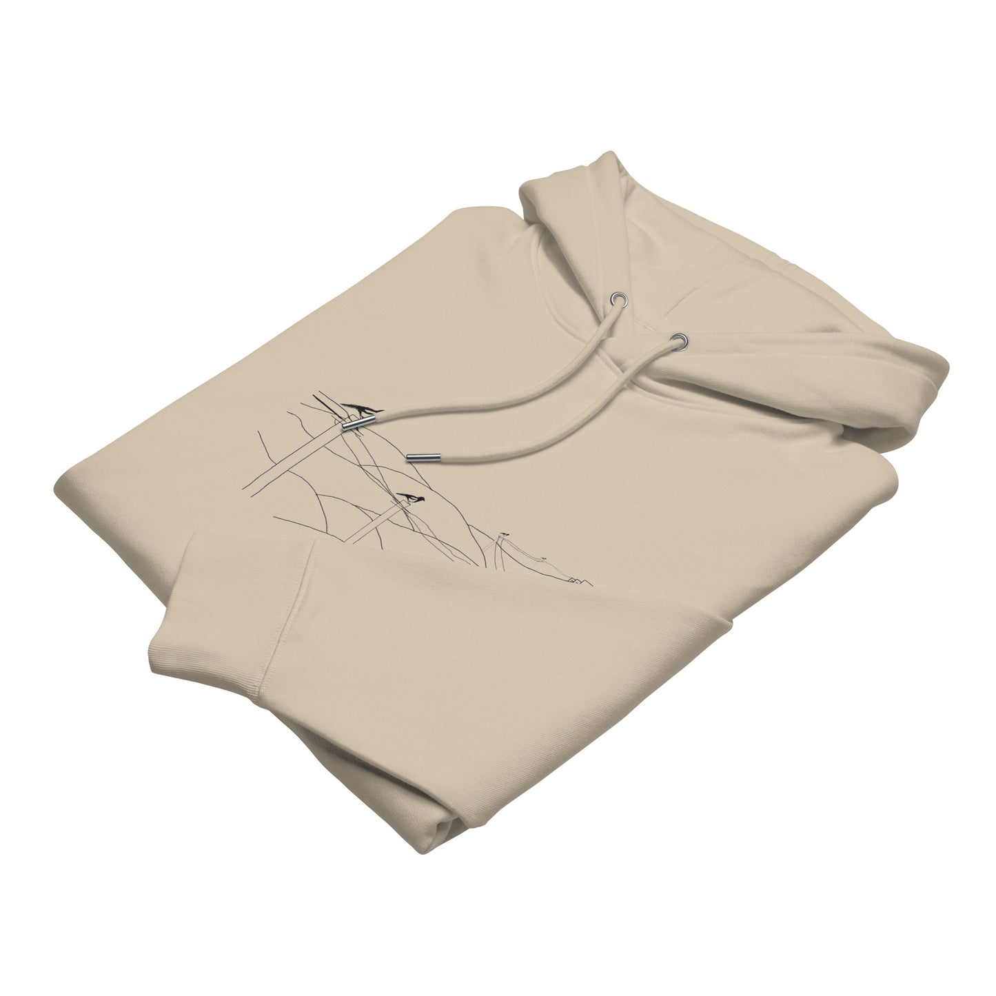 Magpies | Sustainable Hoodie in desert dust folded
