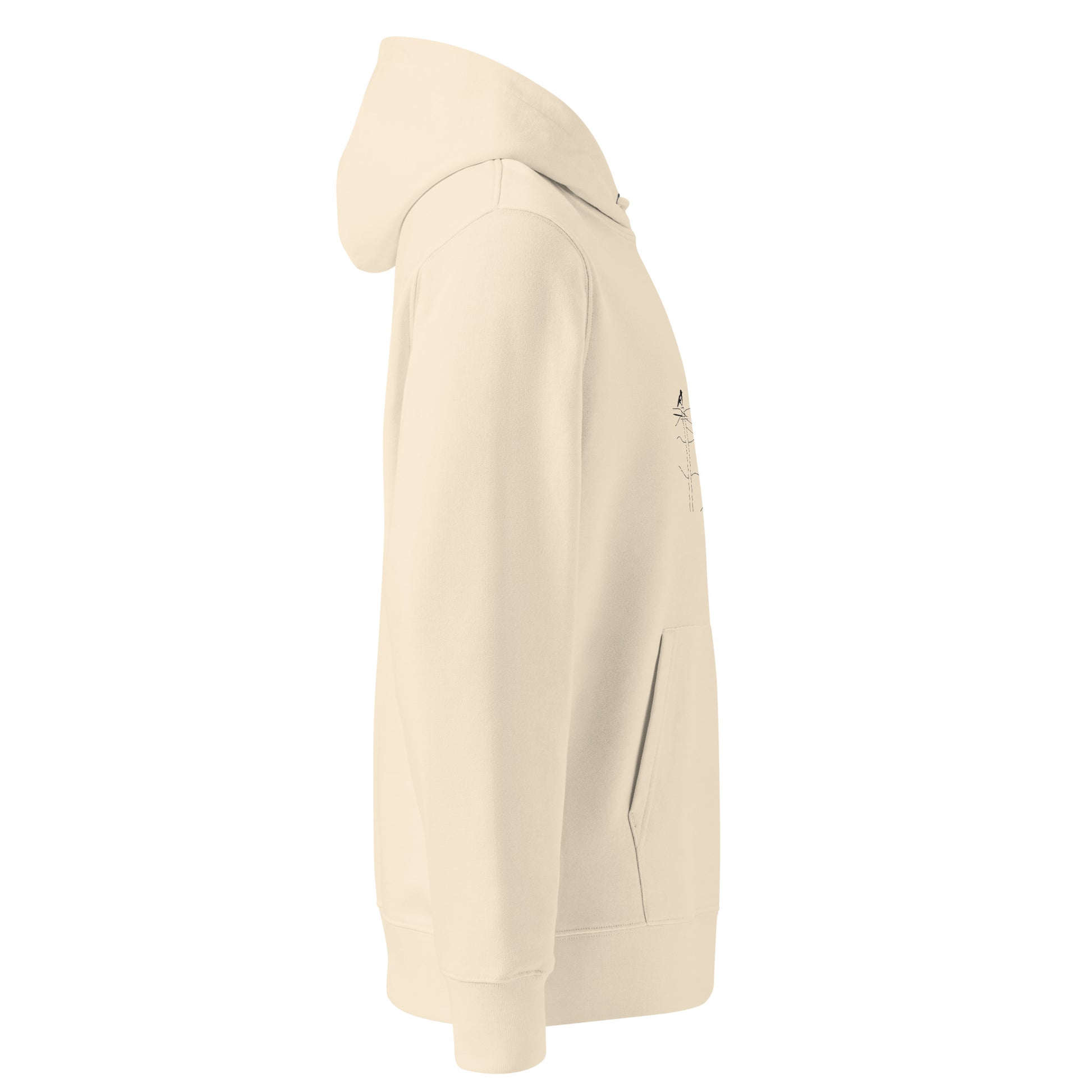 Magpies | Sustainable Hoodie in desert dust right