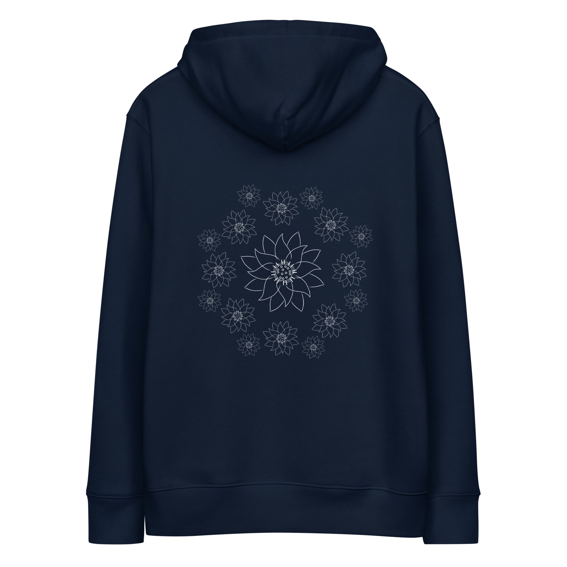 White Lotus Dream | Sustainable Hoodie in navy back