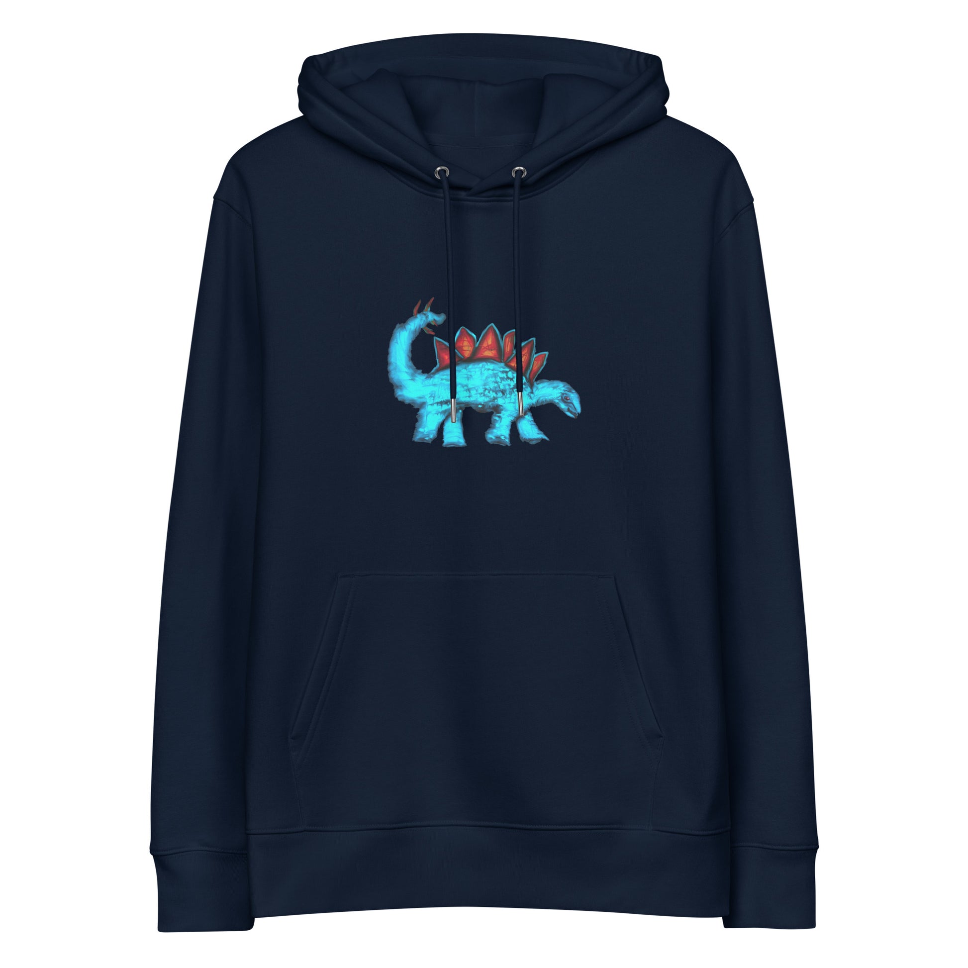 Dinosaur Stegosaurus | Sustainable Hoodie in navy