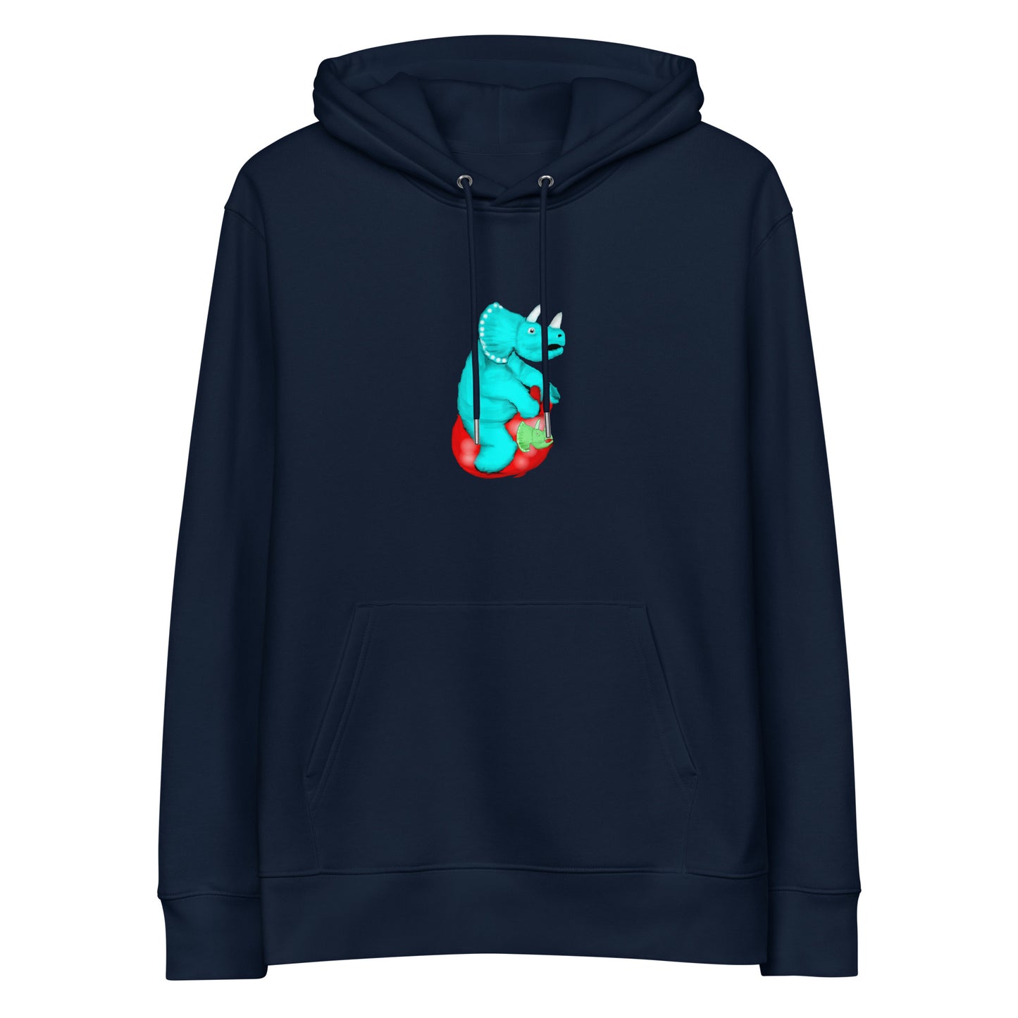 Dinosaur Triceratops | Sustainable Hoodie in navy