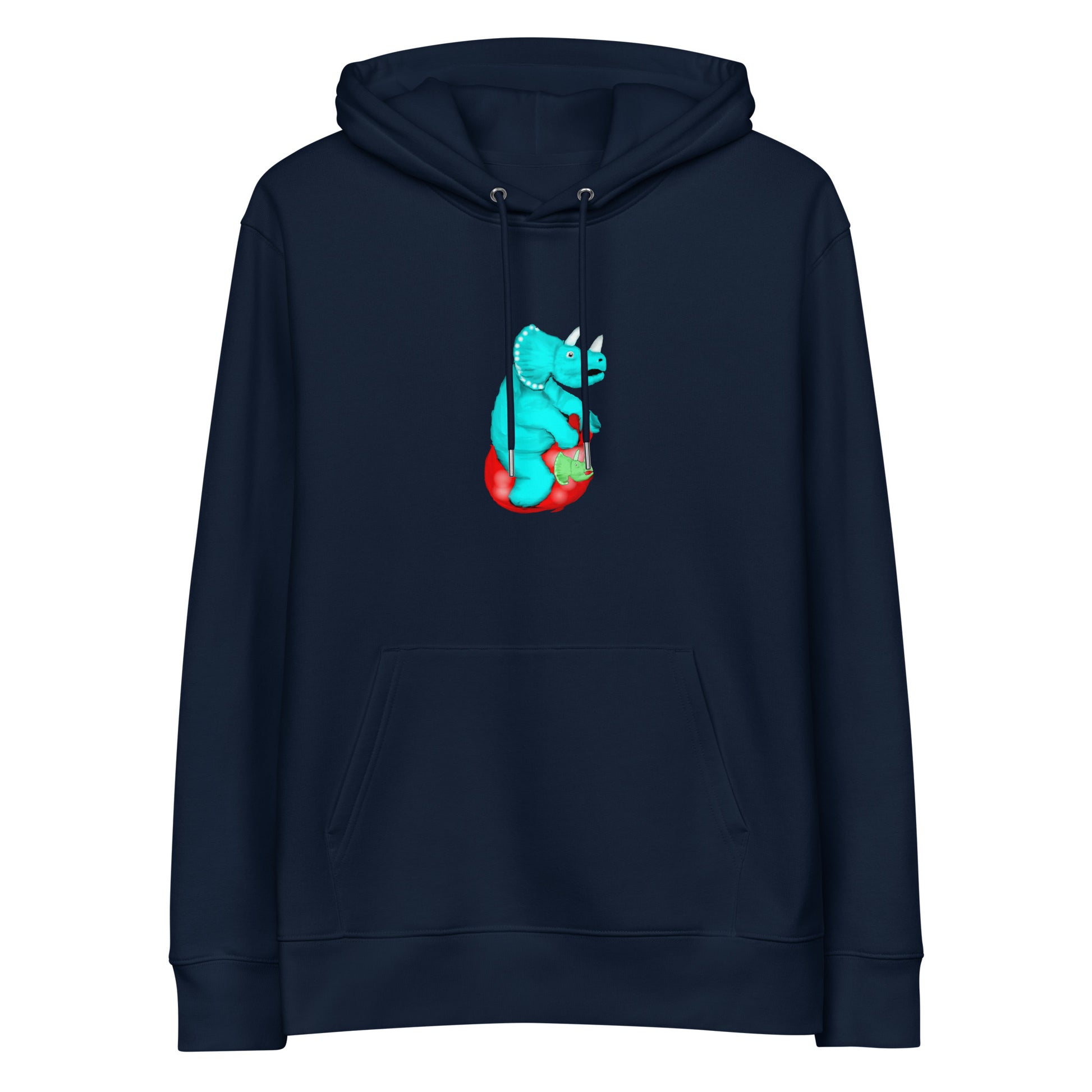Dinosaur Triceratops | Sustainable Hoodie in navy