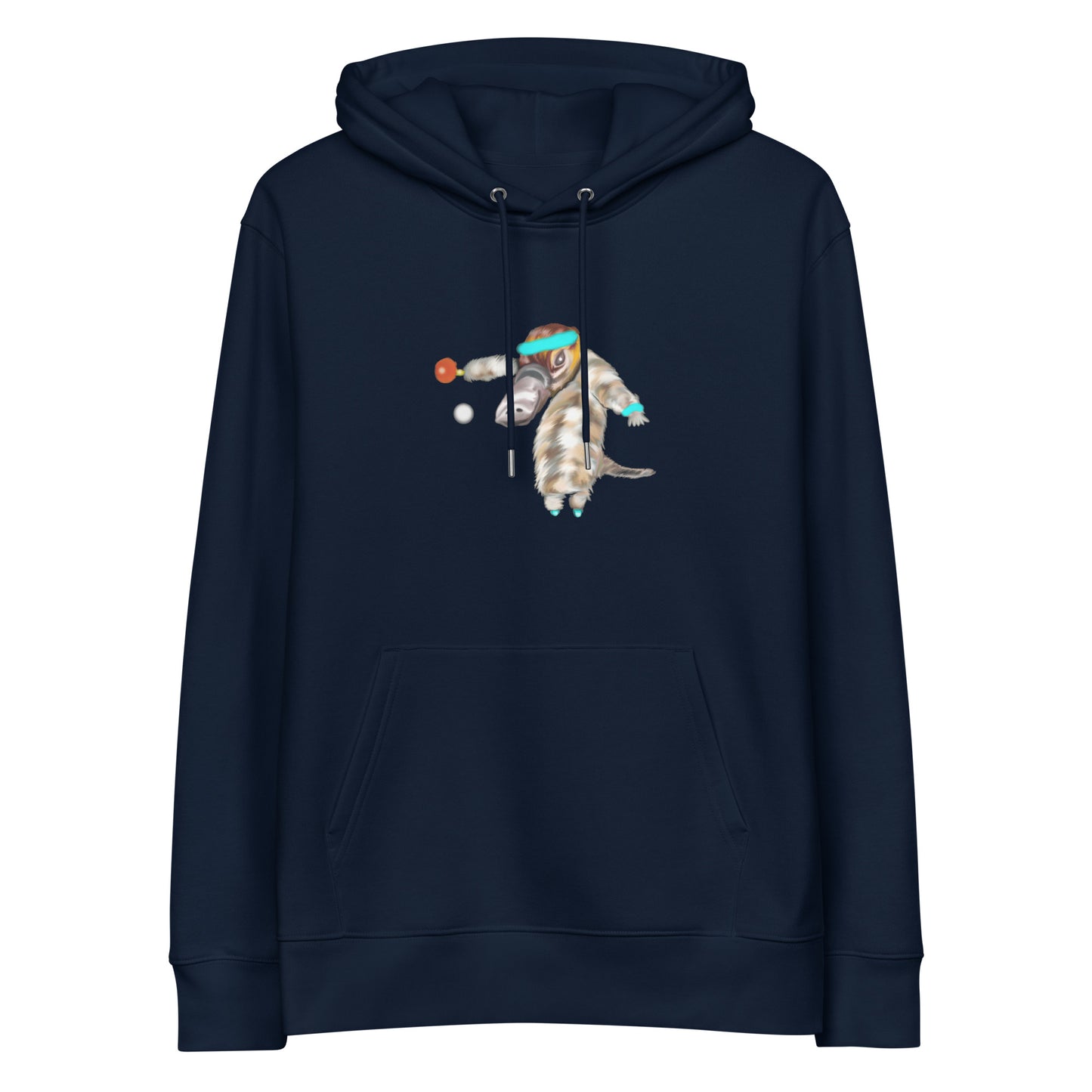 Ping Pong Platypus | Sustainable Hoodie in navy