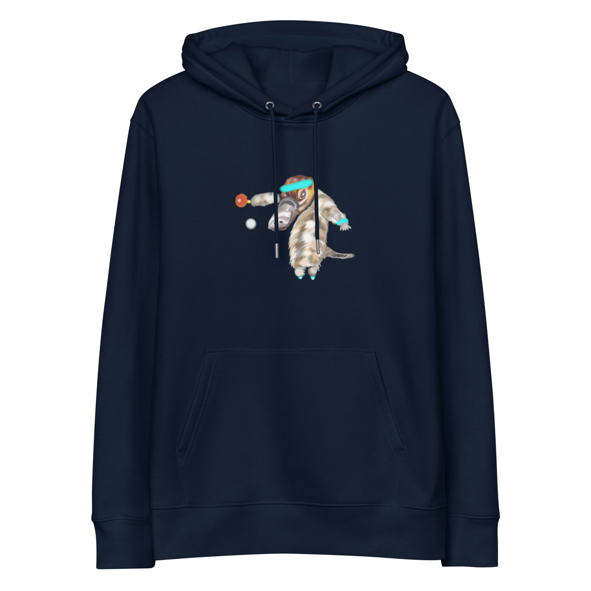 Ping Pong Platypus | Sustainable Hoodie in navy