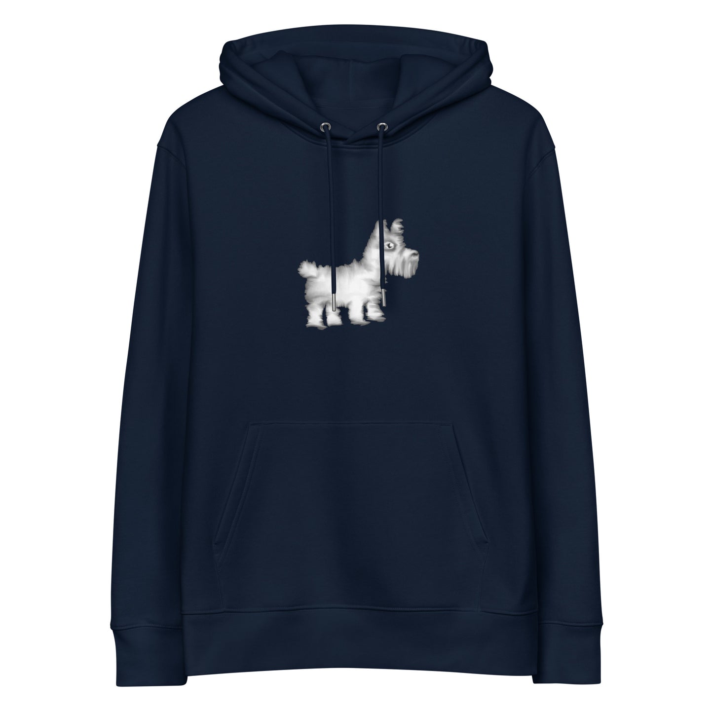 Westie Dog | Sustainable Hoodie in navy