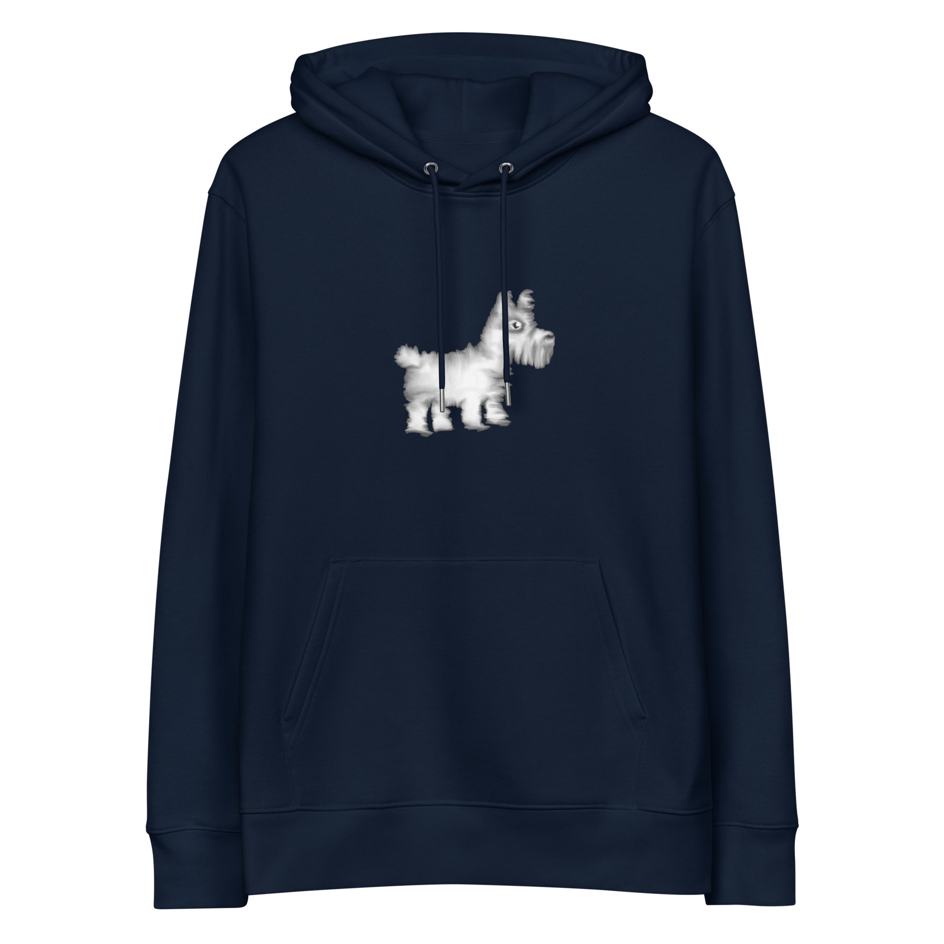 Westie Dog | Sustainable Hoodie in navy